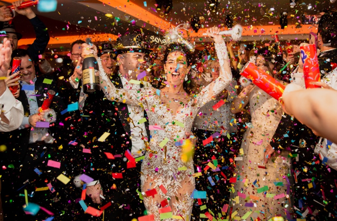 Harbor Club at Prime New Year's Eve wedding in Huntington, Long Island NY Florist