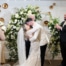 waters edge centerport wedding ceremony arch long island new york florist